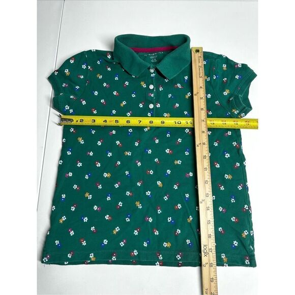 Tommy Hilfiger Girls Green Polo Floral Print Cotton Blend Size L (12-14) - Picture 4 of 8